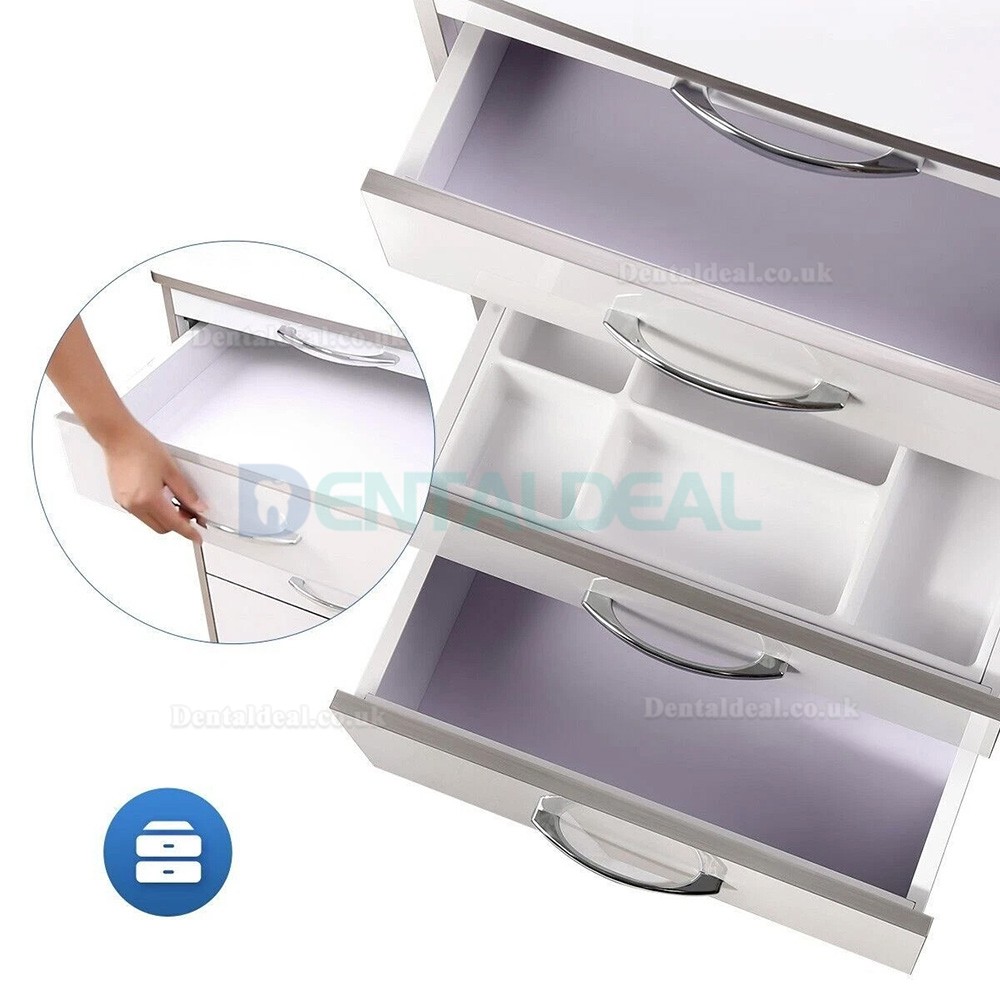 Dentech G15 Mobile Dental Surgical Instrument Trolley Cart with 3 Drawers